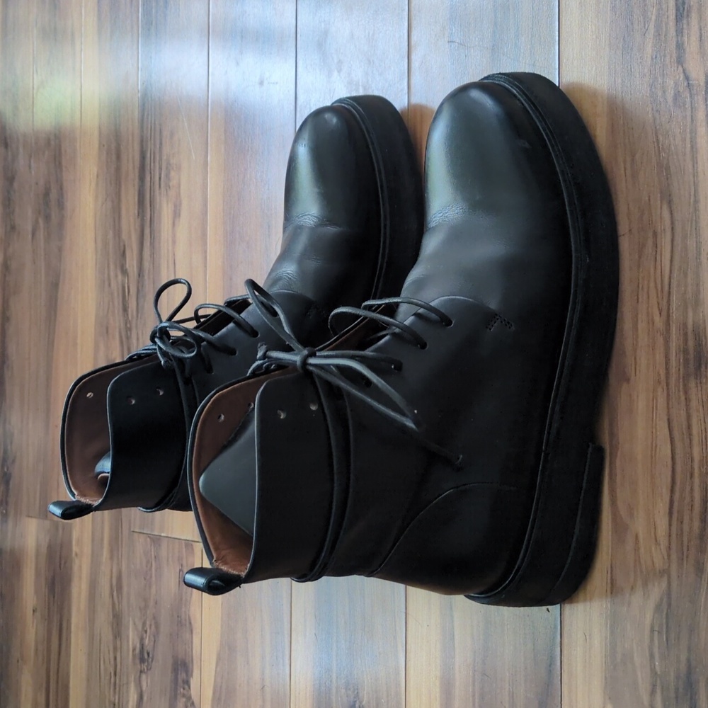 Marsèll Black Leather Combat Boots - Picture 4 of 7